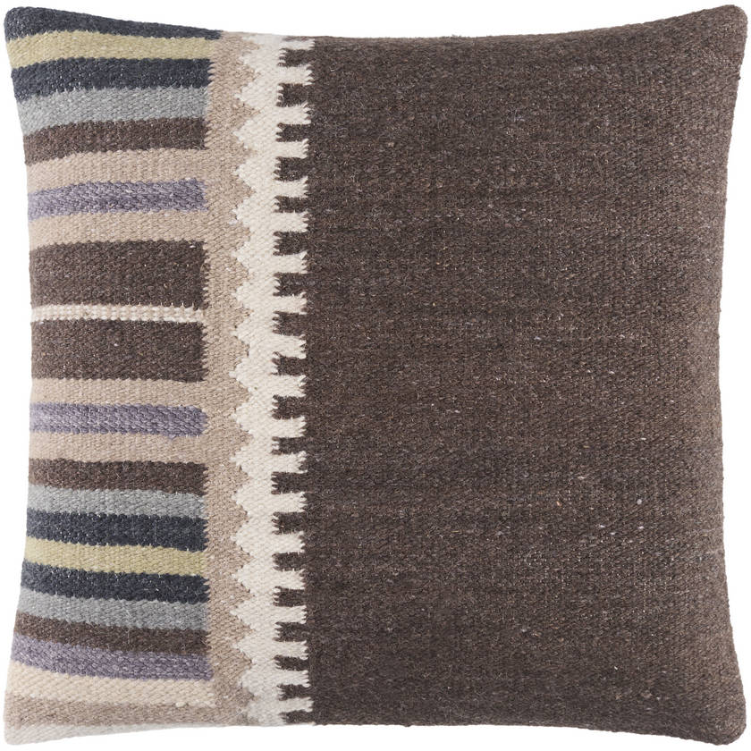 Vena Dark Brown Pillow Cover