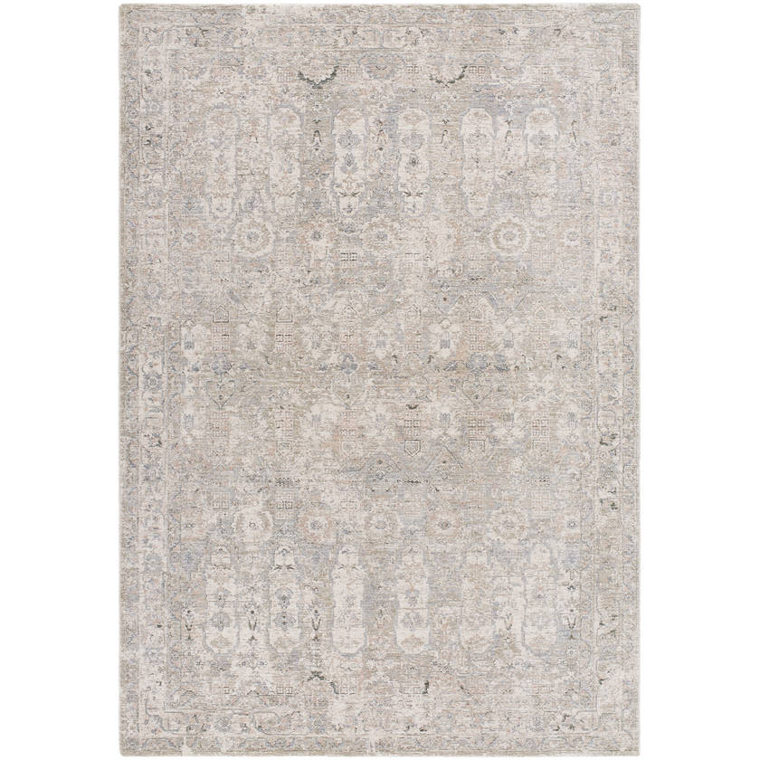 Crossett Traditional Sterling Grey Area Rug