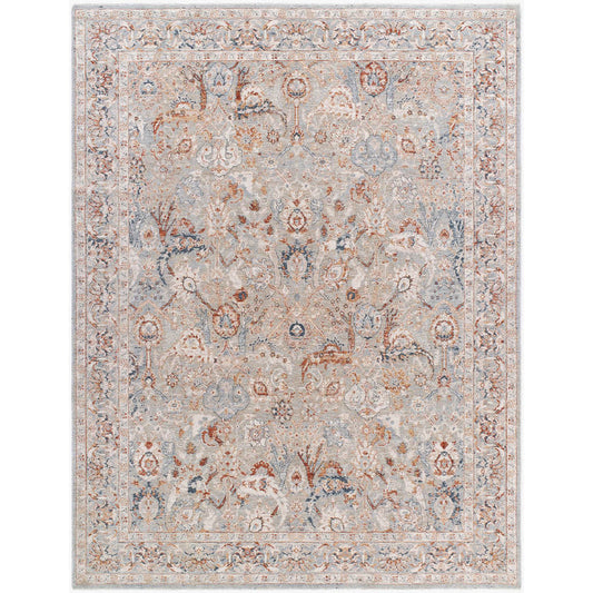 Qasim Traditional Beige/Teal Area Rug