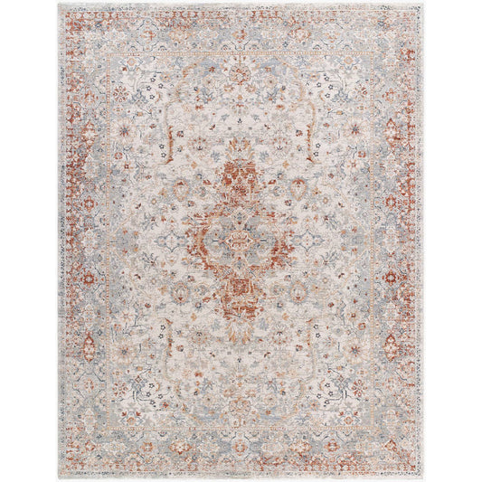 Cha Traditional Cream Area Rug