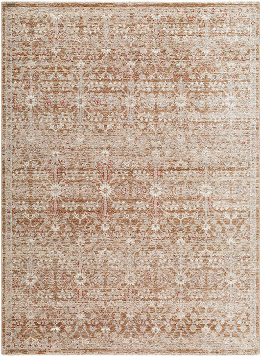 Sandro Traditional Tan/Burnt Orange Area Rug