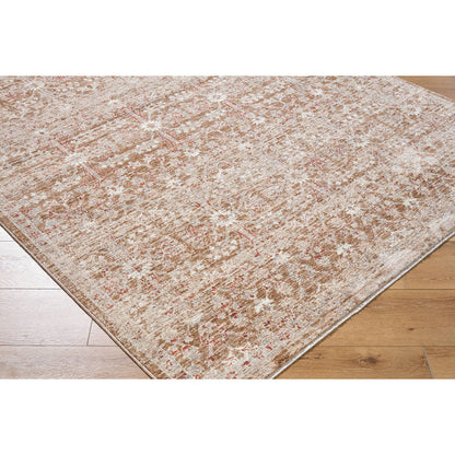 Sandro Traditional Tan/Burnt Orange Area Rug