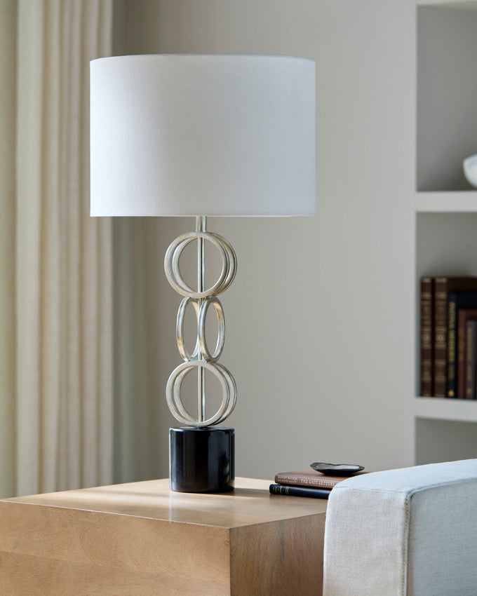 Koplik Modern Silver Gray Table Lamp