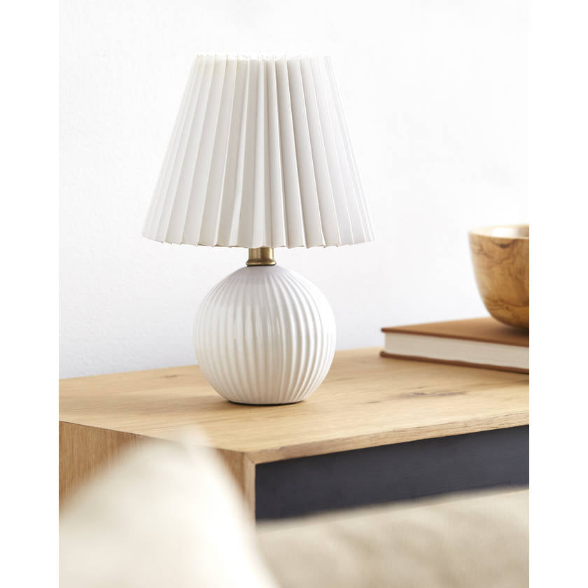 Trudie Modern White Table Lamp