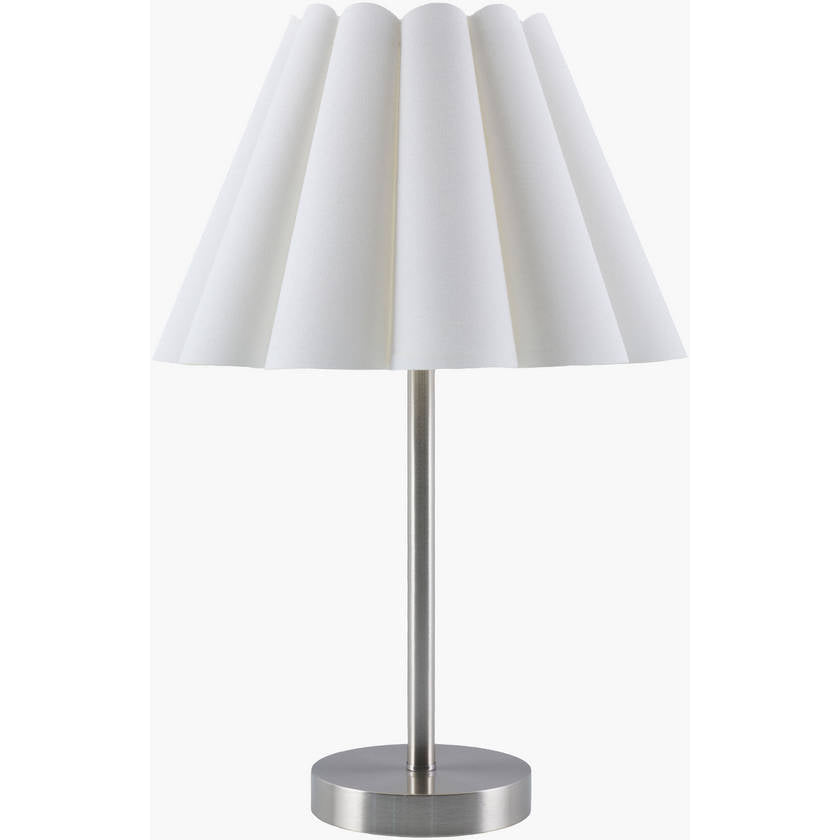 Rocio Modern Metallic - Nickel/White Table Lamp