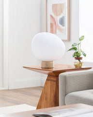 Petrey Modern Beige/White Table Lamp