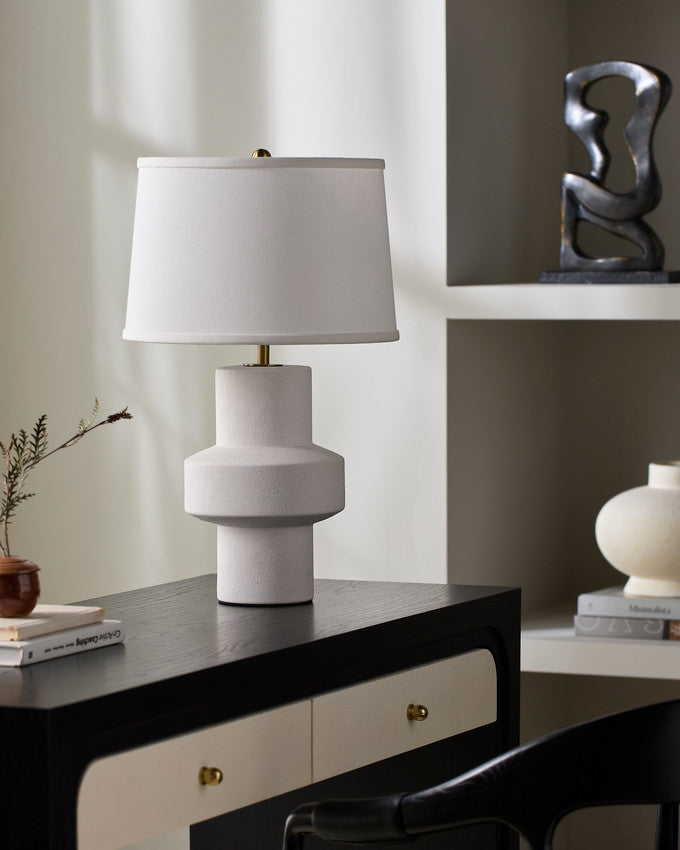 Myriah Traditional White Table Lamp