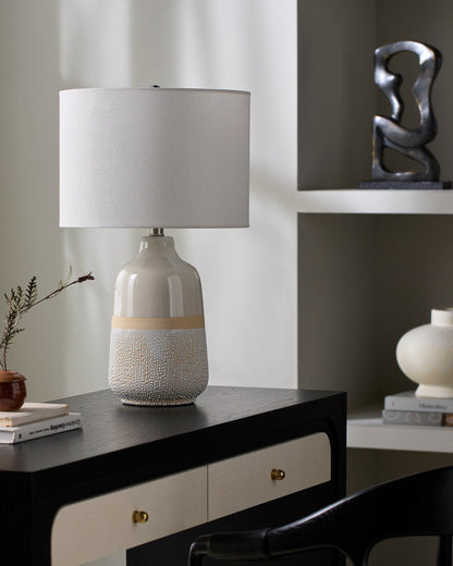 Alban Global White Table Lamp