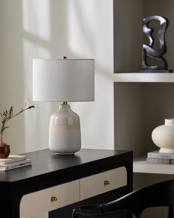 Vien Global White Table Lamp
