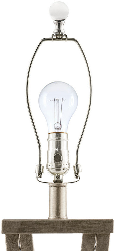 Naim Traditional Metallic - Silver Table Lamp