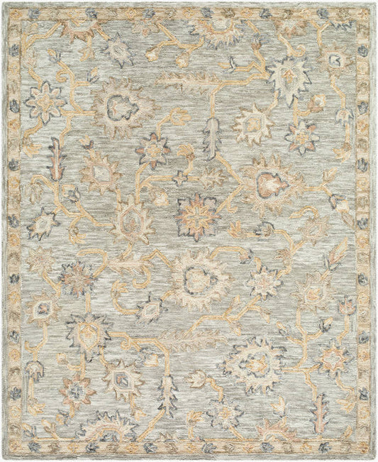 Asma Traditional Light Silver Area Rug