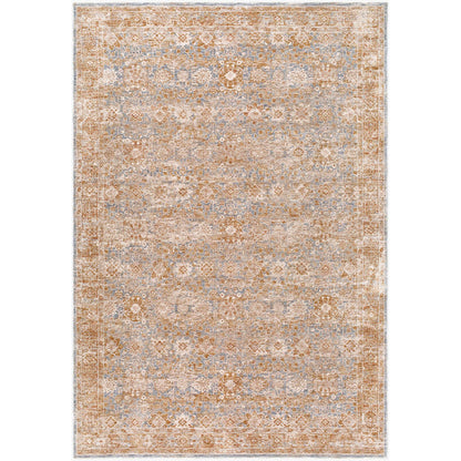 Cassy Traditional Tan/Blue Area Rug