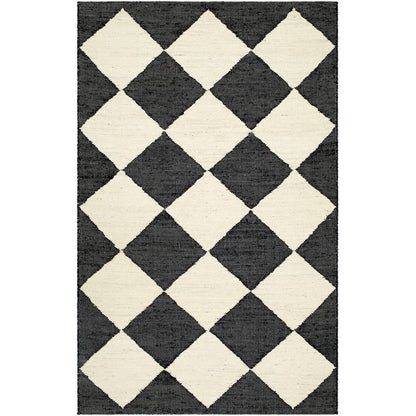 Antho Modern Jet Black/Beige Area Rug - Vivir x Livabliss