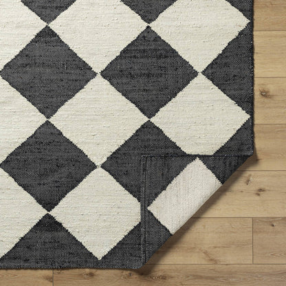 Antho Modern Jet Black/Beige Area Rug - Vivir x Livabliss