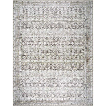 Lorelai Traditional Dark Brown Washable Area Rug - Vivir x Livabliss