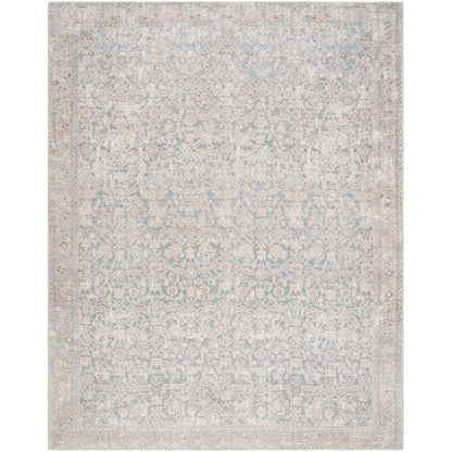 Lorelai Traditional Deep Teal Washable Area Rug - Vivir x Livabliss