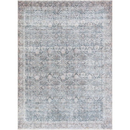 Lorelai Traditional Black Washable Area Rug - Vivir x Livabliss