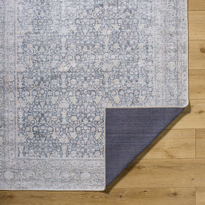Lorelai Traditional Light Beige/Black Washable Area Rug - Vivir x Livabliss