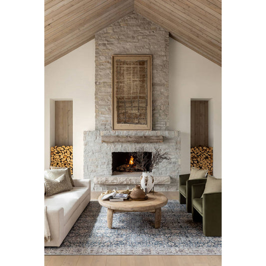 Mary Traditional Blue Area Rug - Vivir x Livabliss