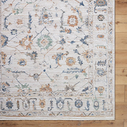 Stevenson Traditional Ivory Washable Area Rug