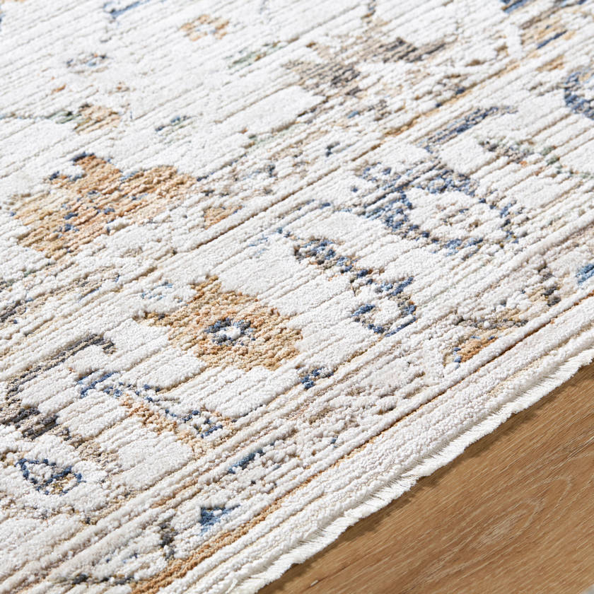 Stevenson Traditional Ivory Washable Area Rug