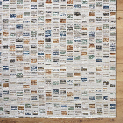 Latisia Modern Slate Blue Washable Area Rug