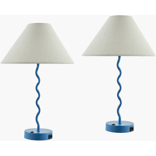 Katoya Cottage Blue Table Lamp