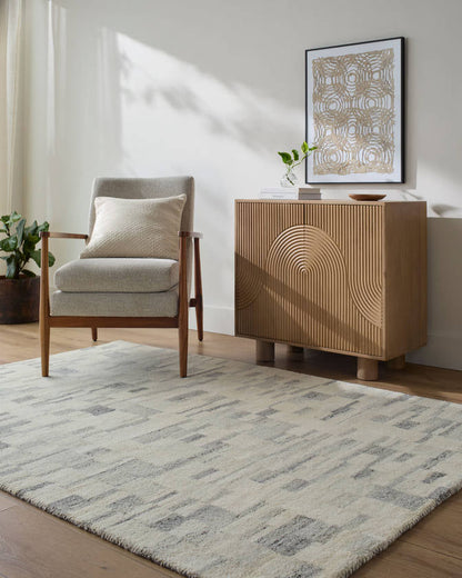 Max Modern Ivory/Slate Area Rug - Becki Owen x Livabliss