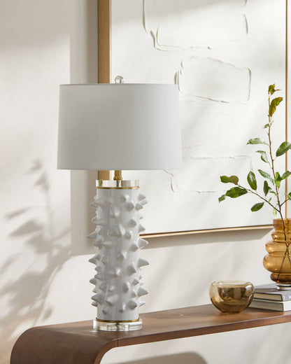 Jannetta Global White Table Lamp