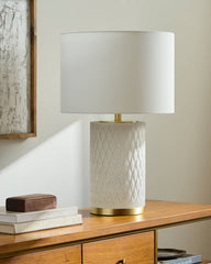 Ned Traditional Cream Table Lamp