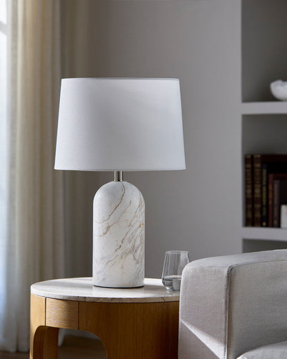 Sheena Traditional White Table Lamp