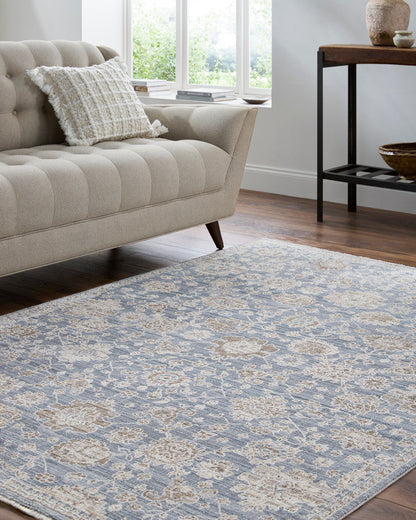 Joya Traditional Denim Area Rug
