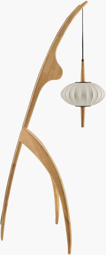 Claudius Traditional Cream/White Floor Lamp