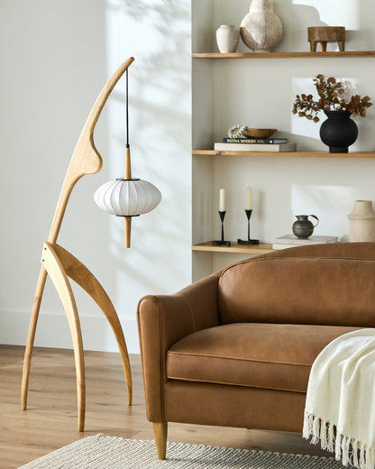 Claudius Traditional Cream/White Floor Lamp
