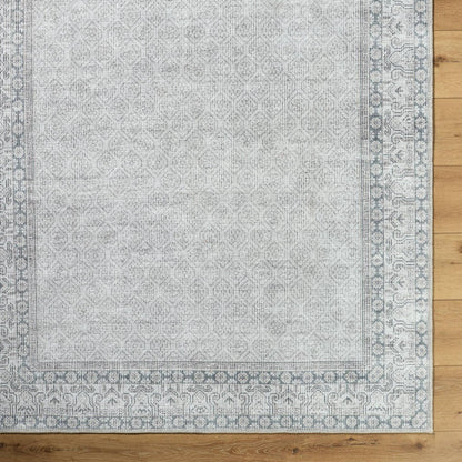 Rainier Cottage Blue/Medium Gray Washable Area Rug - Our PNW Home x Livabliss