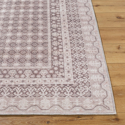 Rainier Cottage Cream/Dark Brown Washable Area Rug - Our PNW Home x Livabliss
