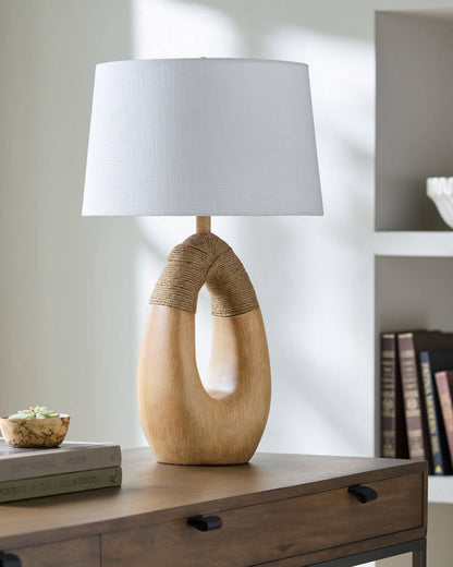 Nyle Traditional Brown Table Lamp