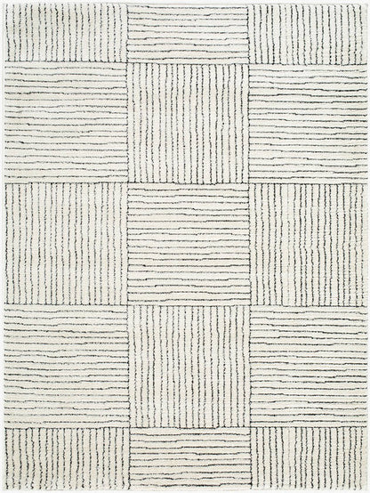Architect Modern Ivory/Black Area Rug - Galey Alix Livabliss