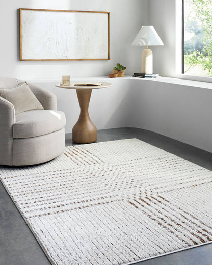 Architect Modern Dark Brown/Ivory Area Rug - Galey Alix Livabliss