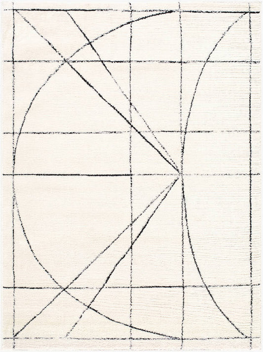 Architect Modern Black/Ivory Area Rug - Galey Alix Livabliss