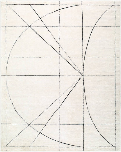 Architect Modern Black/Ivory Area Rug - Galey Alix Livabliss