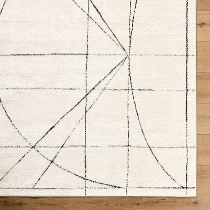 Architect Modern Black/Ivory Area Rug - Galey Alix Livabliss