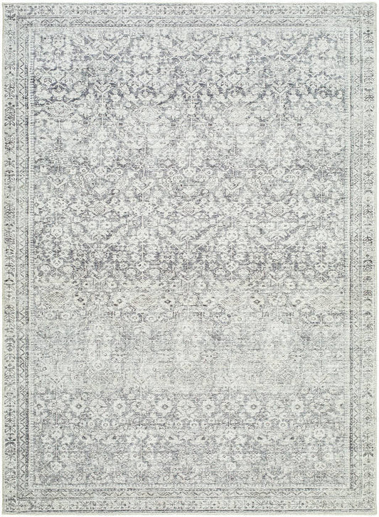 Collins Avenue Traditional Gray/Cream Area Rug - Galey Alix Livabliss