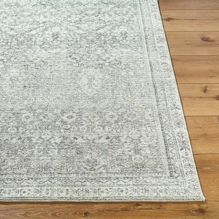 Collins Avenue Traditional Gray/Cream Area Rug - Galey Alix Livabliss