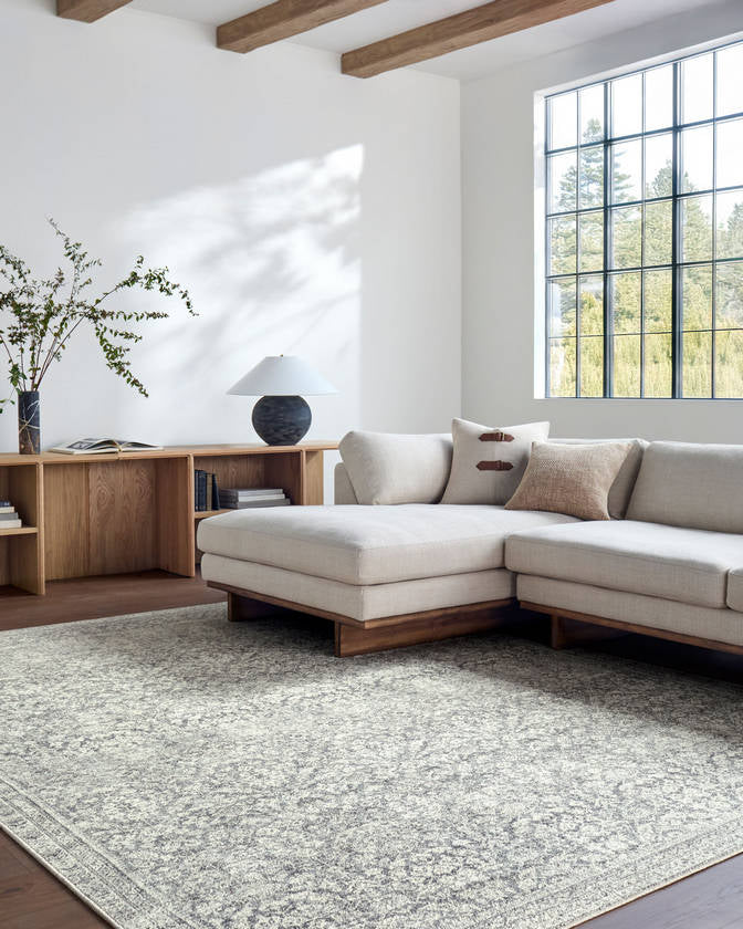 Collins Avenue Traditional Gray/Cream Area Rug - Galey Alix Livabliss