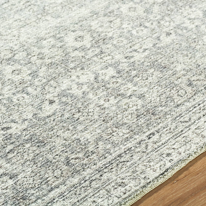 Collins Avenue Traditional Gray/Cream Area Rug - Galey Alix Livabliss