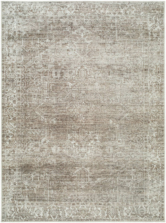 Collins Avenue Traditional Dark Brown Area Rug - Galey Alix Livabliss