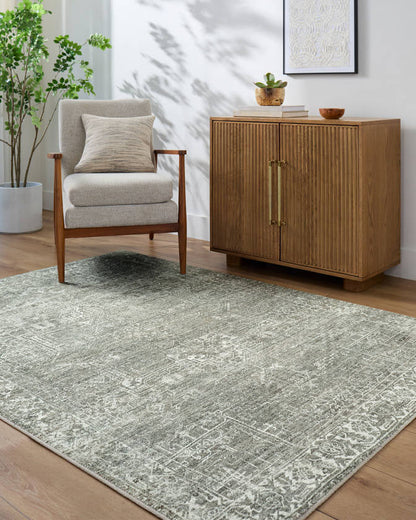 Collins Avenue Traditional Olive Area Rug - Galey Alix Livabliss