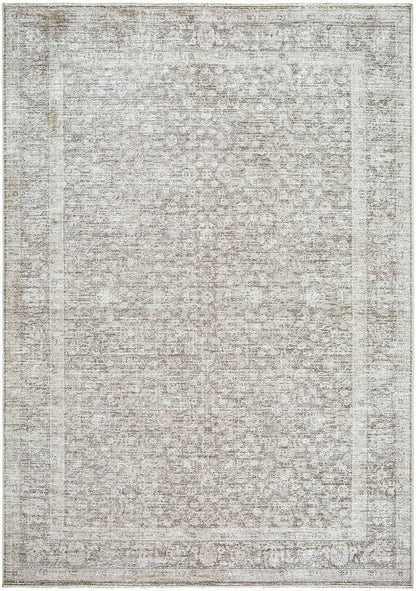 Maria Elena Traditional Ivory/Medium Brown Area Rug - Galey Alix Livabliss