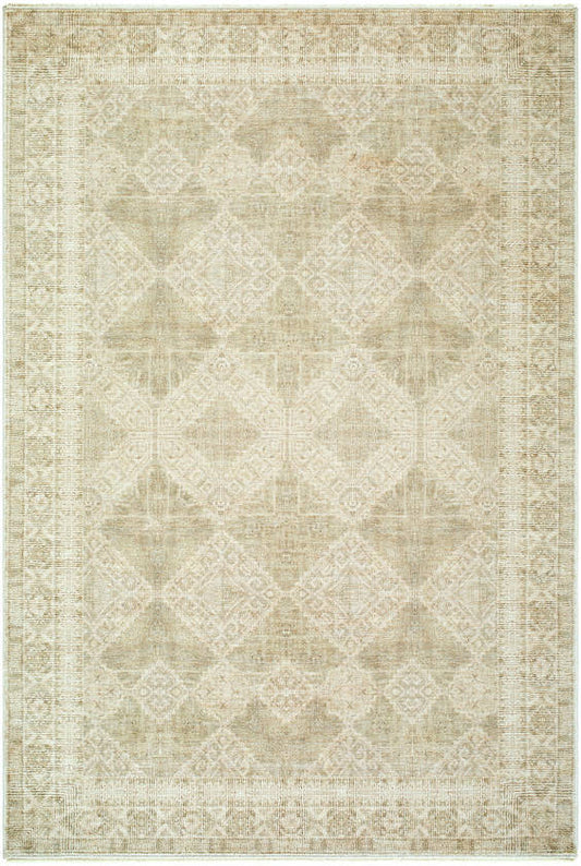 Fetscher Traditional Olive/Light Beige Area Rug - Galey Alix Livabliss